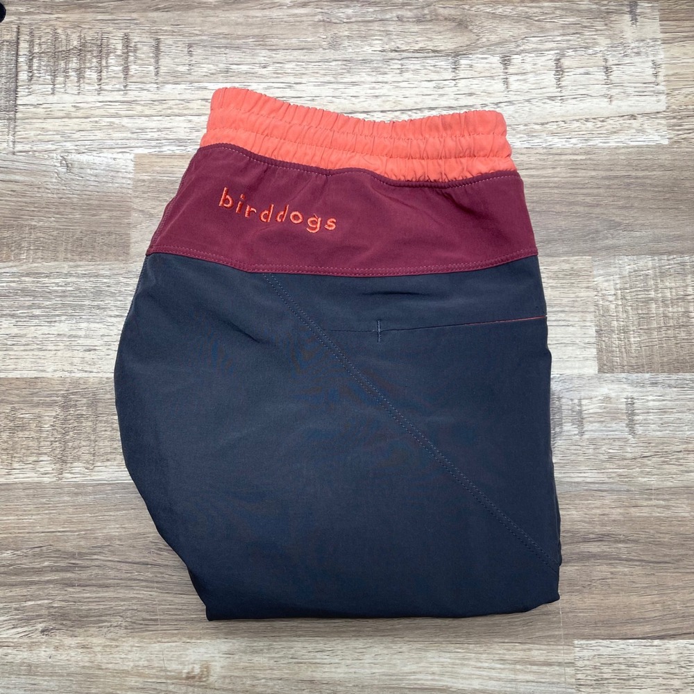 Birddogs Mens Classic Gym Shorts Grey Lined Small 7" Inseam Athletic stretch EUC